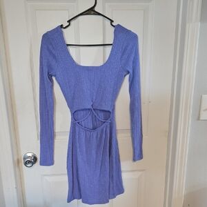 Chic Long-Sleeve Lavender Dress